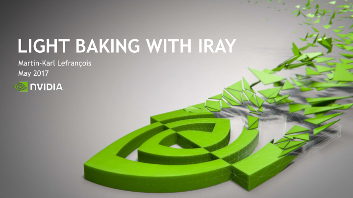 light baking with iray