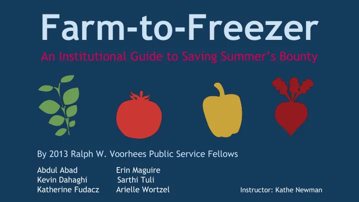 farm to freezer