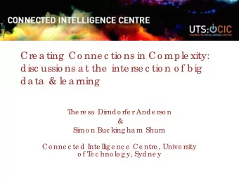 T  he re sa  Dirndo rfe r Ande rso n  &amp;  Simo n Buc king ha m Shum  Co nne c te d I  nte llig e