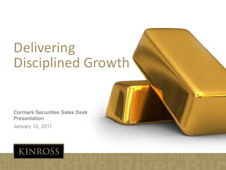 delivering delivering disciplined growth