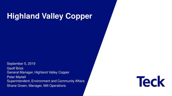 highland valley copper