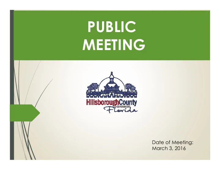 public meeting