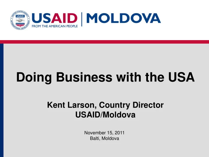 doing business with the usa