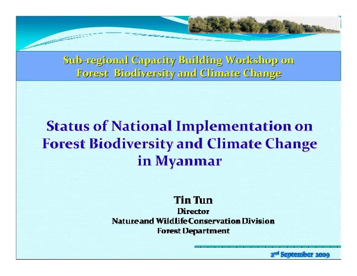sub regional capacity building workshop on regional