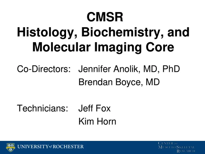 histology biochemistry and
