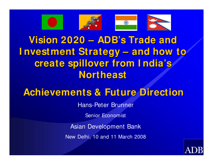 vision 2020 adb adb s s trade and trade and vision 2020 i
