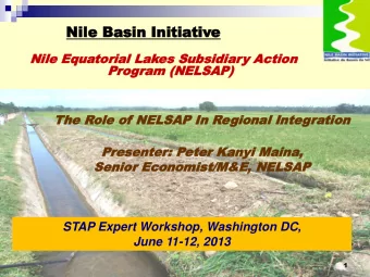 Nile  Nil  e Bas  Basin  in Initia  Initiativ  tive  Nile E  Ni  le Equ  quatorial  torial La