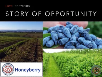 S T ORY OF  OPPOR TUNITY  What is our Magic?  Others just sell you plants.  We help you grow and