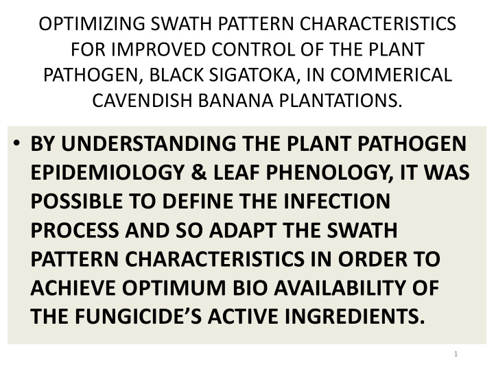 by understanding the plant pathogen epidemiology leaf
