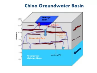 Chino Groundwater Basin  Recharge  Basin  Lysimeters  Conceptual  Percolation Flow  Paths