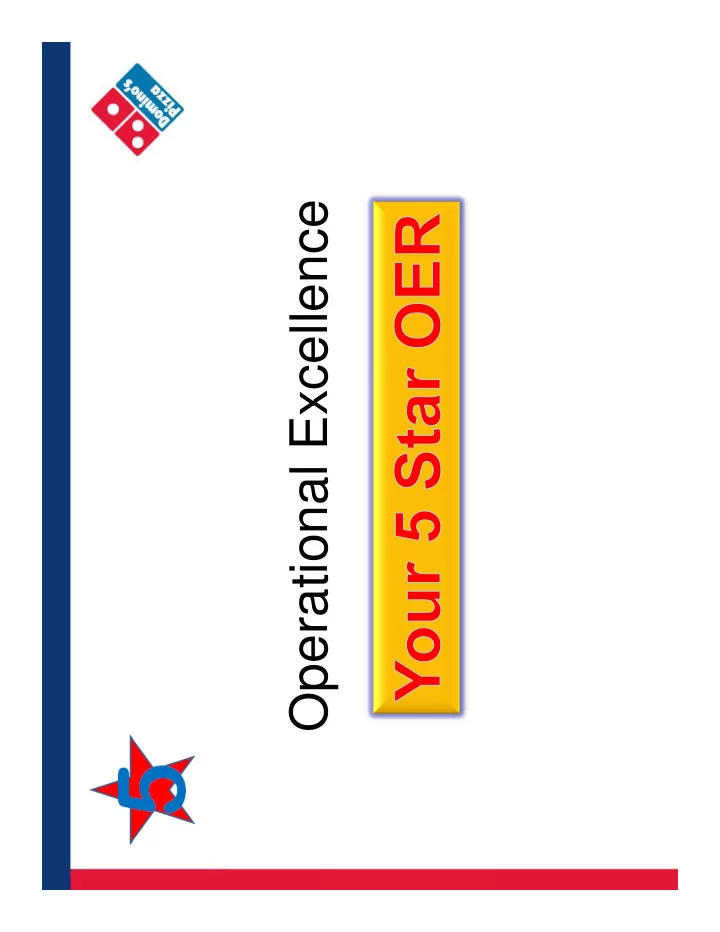 operational excellence operational excellence our mission