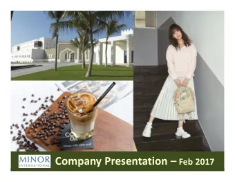 FORWARD LOOKING STATEMENT  Statements included or incorporated in these materials that use the