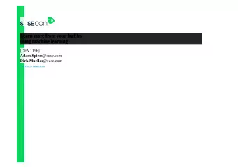 Learn more from your logfiles  Learn more from your logfiles  using machine learning  using machine