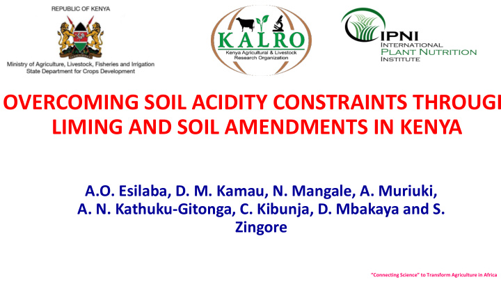 overcoming soil acidity constraints through