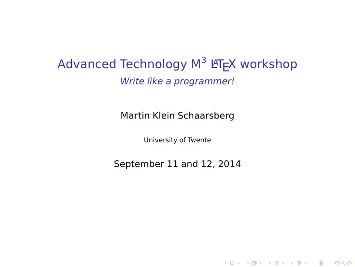advanced technology m 3 l t ex workshop