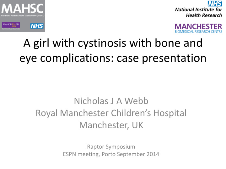 eye complications case presentation