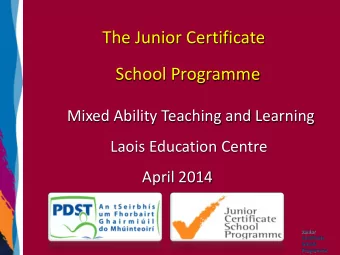 Agenda  Mixed Ability Day 2  JCSP  Overview  Research  Assessment for  Updates  and  Learning