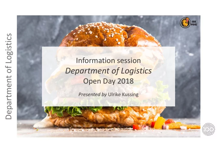 department of logistics