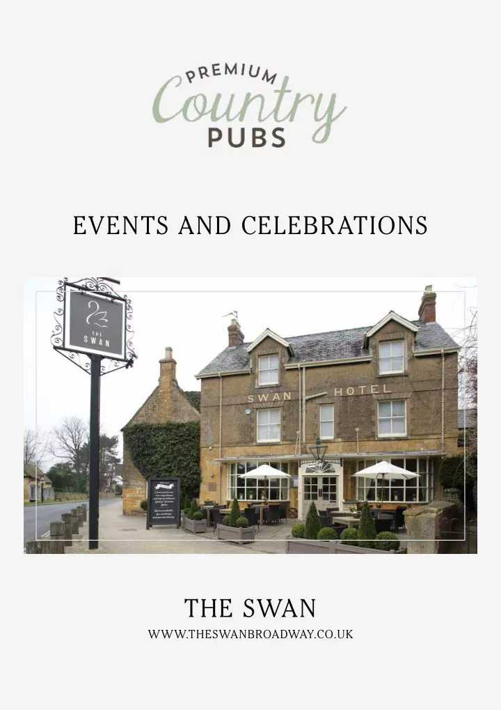 events and celebrations the swan