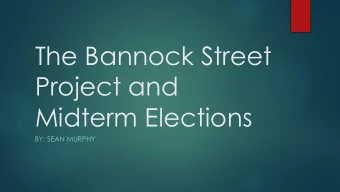 Project and  Midterm Elections  BY: SEAN MURPHY  The Midterm Dilemna  President's Party loses