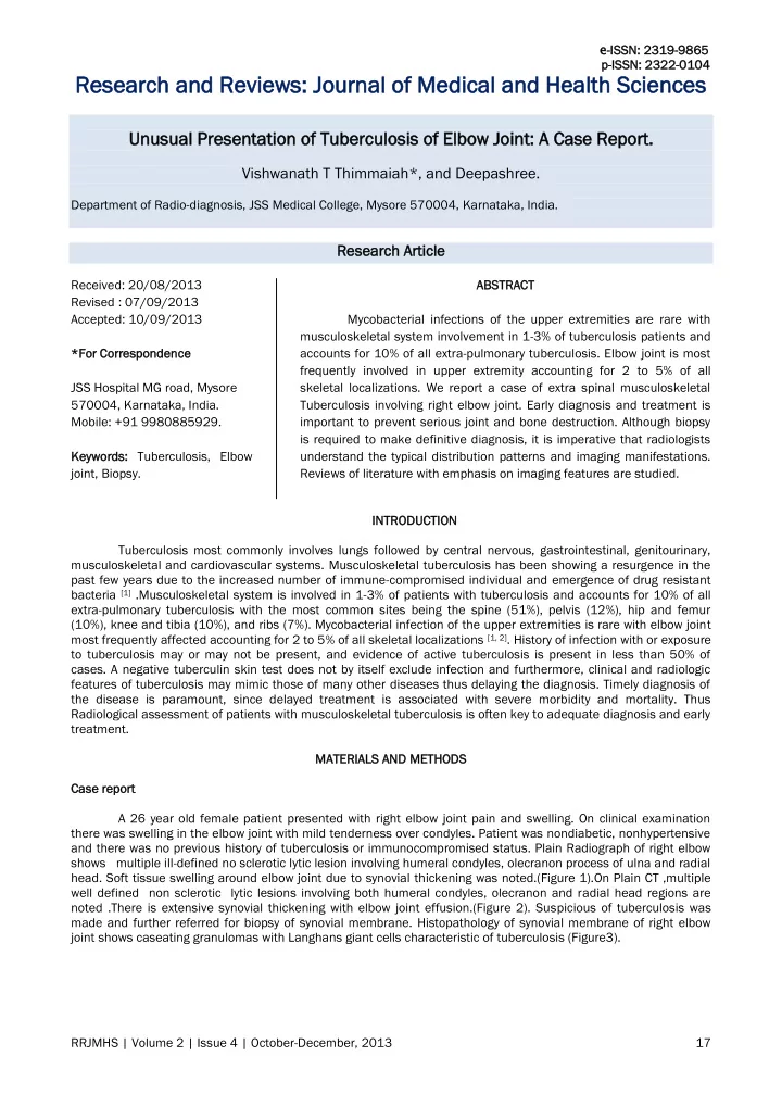 research resea ch an and d reviews reviews jour journal