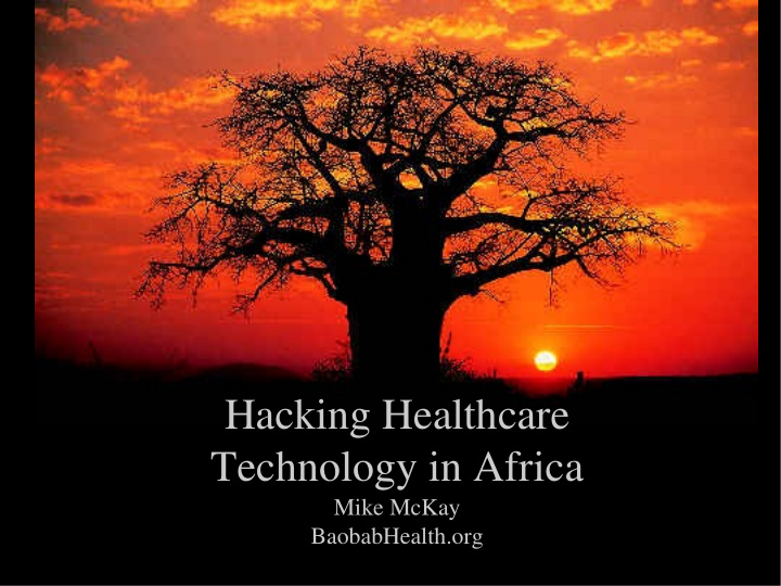 hacking healthcare technology in africa