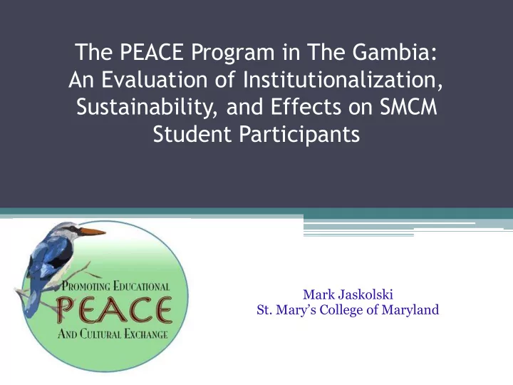 sustainability and effects on smcm