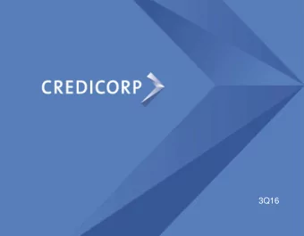 3Q16  Table of Contents  I.  Credicorp  1.  Vision and Mission  5  2.  Organizational Structure  6