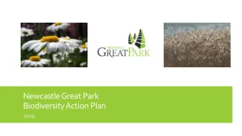 Newcastle Great Park  Biodiversity Action Plan  2019  What are the  objectives of the BAP?    To