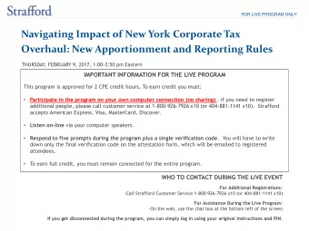 Navigating Impact of New York Corporate Tax  Overhaul: New Apportionment and Reporting Rules