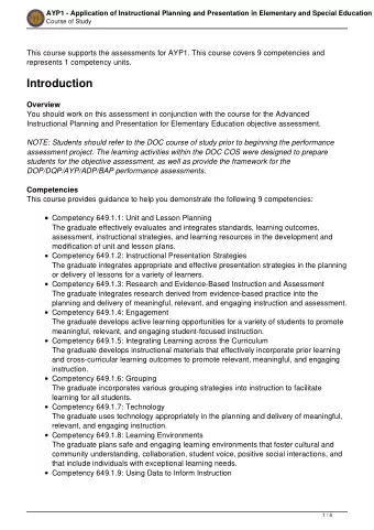 Introduction  Overview  You should work on this assessment in conjunction with the course for the