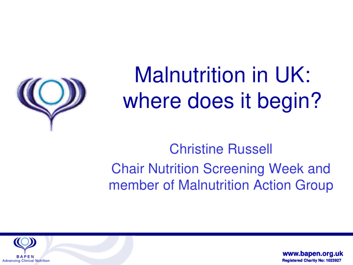 malnutrition in uk where does it begin