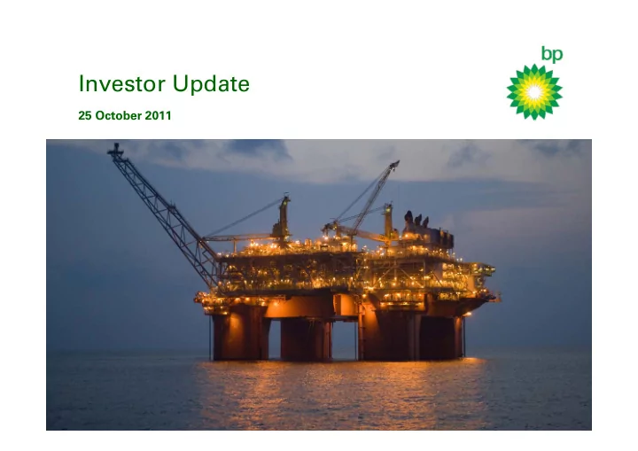 investor update
