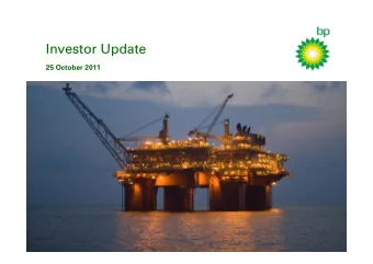 Investor Update  25 October 2011  Cautionary statement  Forward-looking statements - cautionary
