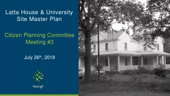 Citizen Planning Committee  Meeting #3 July 26 th , 2019  Agenda  1)  Meeting Minutes  2)  Project