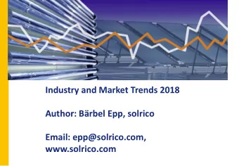 Author: Brbel Epp, solrico  Email: epp@solrico.com,  www.solrico.com Solrico  global solar
