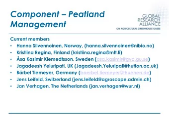 Component  Peatland  Management  Current members  Hanna Silvennoinen, Norway,
