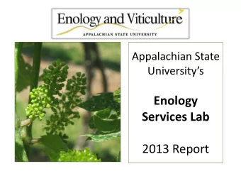 Services Lab 2013 Report  Sample Submissions  2,327 Samples to date, including 1,240 in 2012
