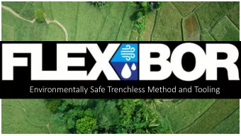 Environmentally Safe Trenchless Method and Tooling 30 Year A  30  Anniversary  YOUR U  R UNDE  DERG