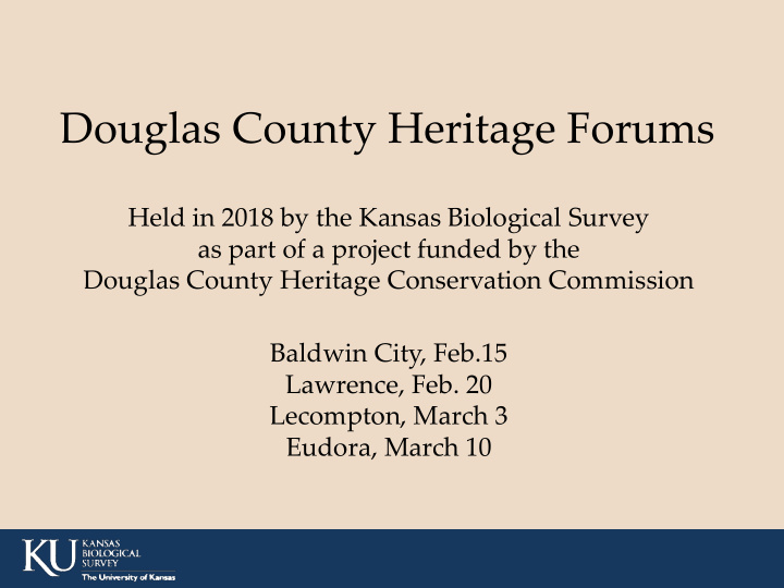 douglas county heritage forums