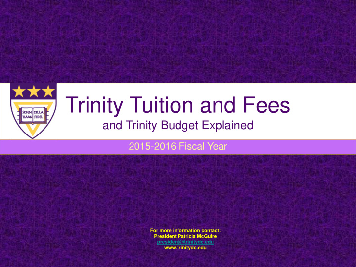 trinity tuition and fees