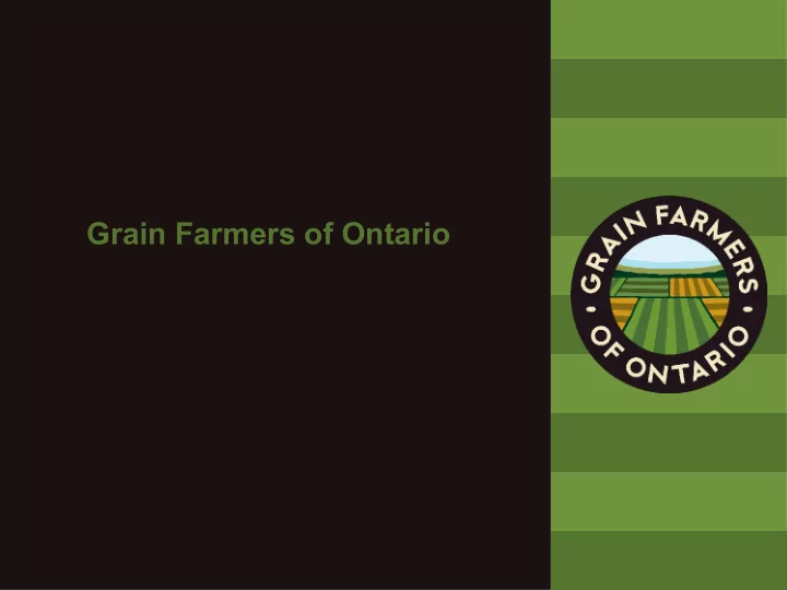 grain farmers of ontario three into one economic impact