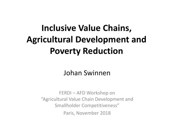 agricultural development and