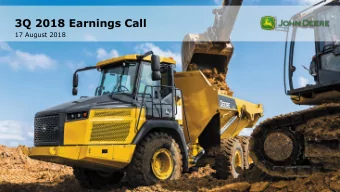 3Q 2018 Earnings Call  17 August 2018  1  Safe Harbor Statement &amp; Disclosures  The earnings