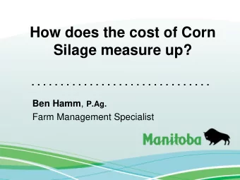 How does the cost of Corn  Silage measure up?  . . . . . . . . . . . . . . . . . . . . . . . . . .