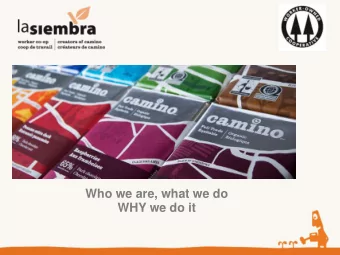 Who we are, what we do  WHY we do it  Who we are - history  1999 -  3 founders  Observed