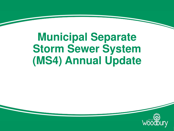 storm sewer system