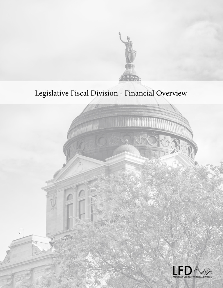 legislative fiscal division financial overview level of