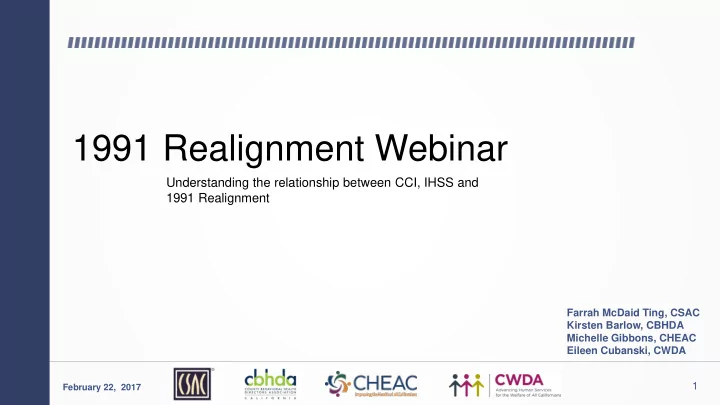 1991 realignment webinar