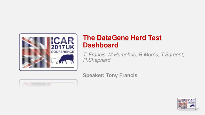 the datagene herd test dashboard
